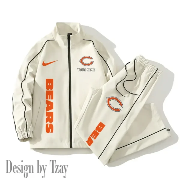 Chicago Bears Casual Trendy Running Jacket Couple Loose Jacket Pants SPTMTS2PS038 - Image 4