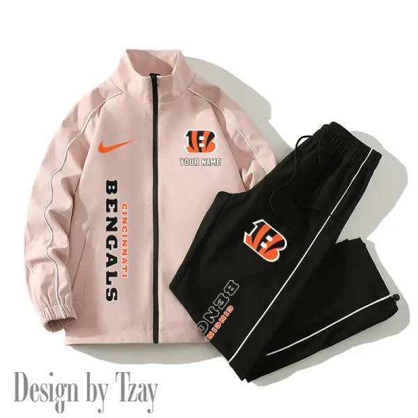 Cincinnati Bengals Casual Trendy Running Jacket Couple Loose Jacket Pants SPTMTS2PS039