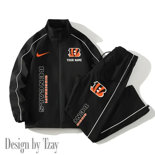 Cincinnati Bengals Casual Trendy Running Jacket Couple Loose Jacket Pants SPTMTS2PS039 - Image 4