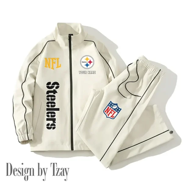 Pittsburgh Steelers Casual Trendy Running Jacket Couple Loose Jacket Pants SPTMTS2PS027