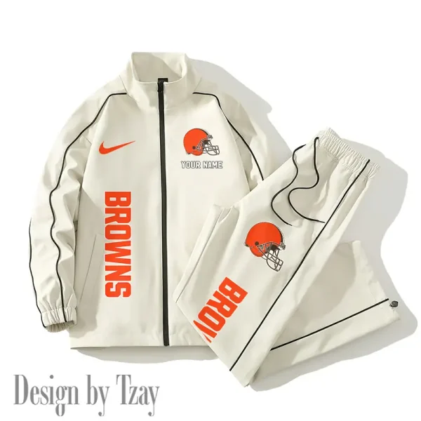 Cleveland Browns Casual Trendy Running Jacket Couple Loose Jacket Pants SPTMTS2PS040