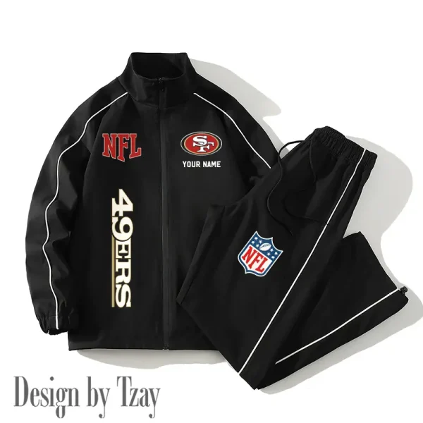 San Francisco 49ers Casual Trendy Running Jacket Couple Loose Jacket Pants SPTMTS2PS028 - Image 4