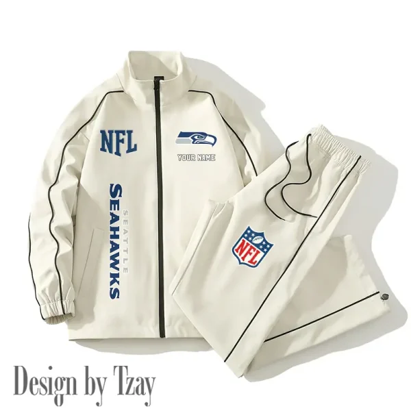 Seattle Seahawks Casual Trendy Running Jacket Couple Loose Jacket Pants SPTMTS2PS029 - Image 2