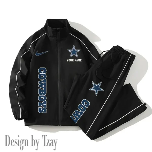 Dallas Cowboys Casual Trendy Running Jacket Couple Loose Jacket Pants SPTMTS2PS041