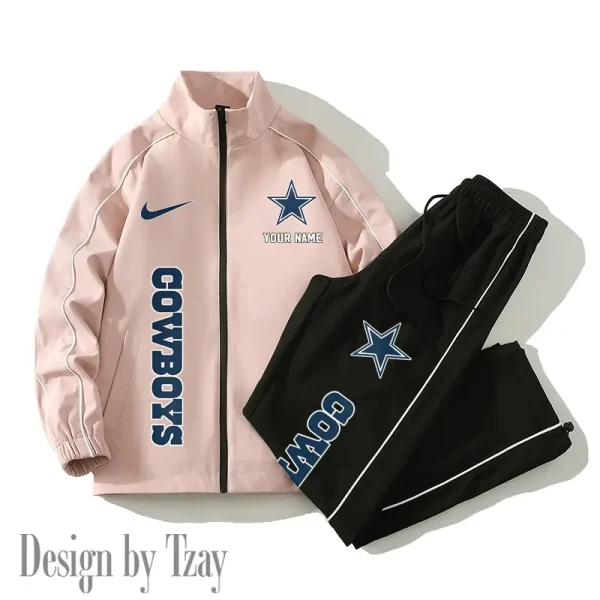 Dallas Cowboys Casual Trendy Running Jacket Couple Loose Jacket Pants SPTMTS2PS041 - Image 2