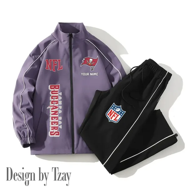 Tampa Bay Buccaneers Casual Trendy Running Jacket Couple Loose Jacket Pants SPTMTS2PS030
