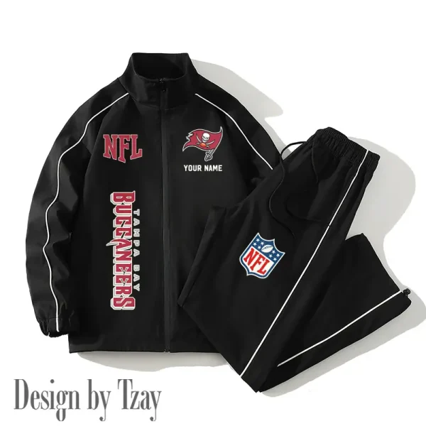 Tampa Bay Buccaneers Casual Trendy Running Jacket Couple Loose Jacket Pants SPTMTS2PS030 - Image 3