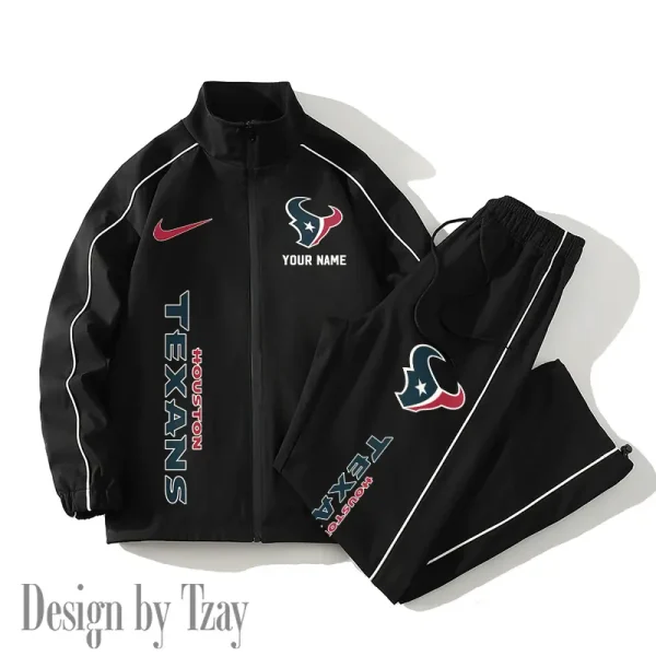 Houston Texans Casual Trendy Running Jacket Couple Loose Jacket Pants SPTMTS2PS045 - Image 4