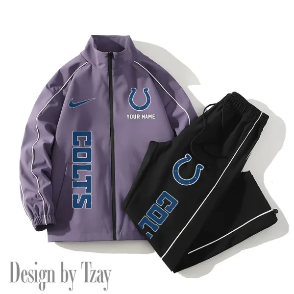 Indianapolis Colts Casual Trendy Running Jacket Couple Loose Jacket Pants SPTMTS2PS046 - Image 2