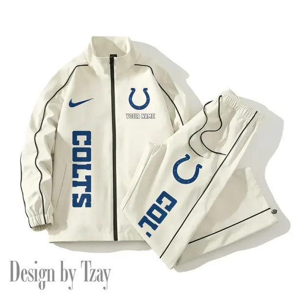 Indianapolis Colts Casual Trendy Running Jacket Couple Loose Jacket Pants SPTMTS2PS046 - Image 3