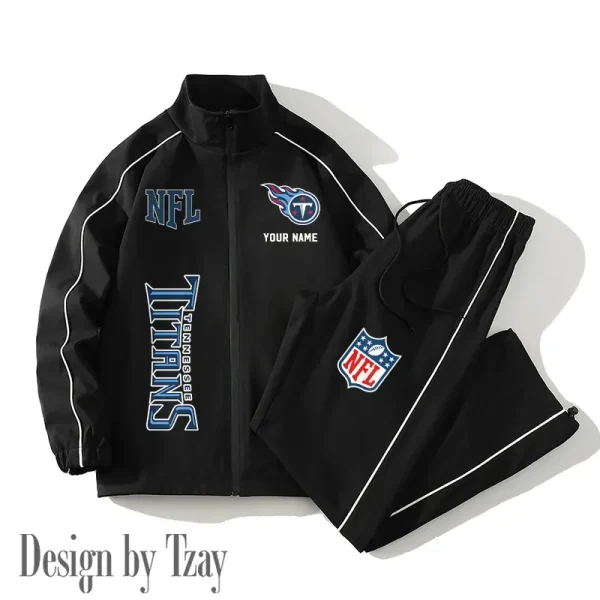 Tennessee Titans Casual Trendy Running Jacket Couple Loose Jacket Pants SPTMTS2PS031