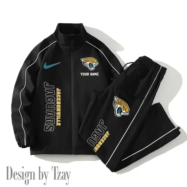 Jacksonville Jaguars Casual Trendy Running Jacket Couple Loose Jacket Pants SPTMTS2PS047 - Image 4