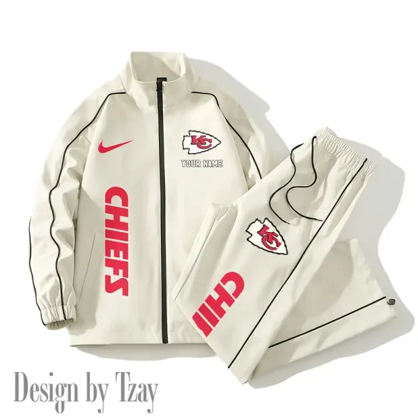 Kansas City Chiefs Casual Trendy Running Jacket Couple Loose Jacket Pants SPTMTS2PS048