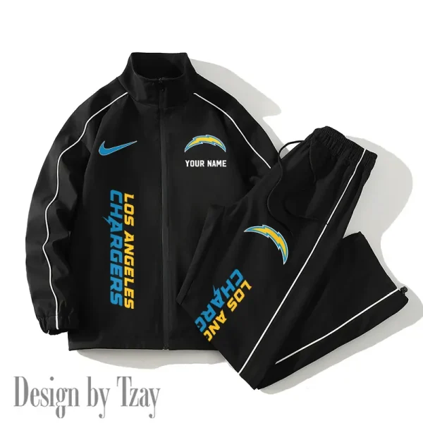Los Angeles Chargers Casual Trendy Running Jacket Couple Loose Jacket Pants SPTMTS2PS050