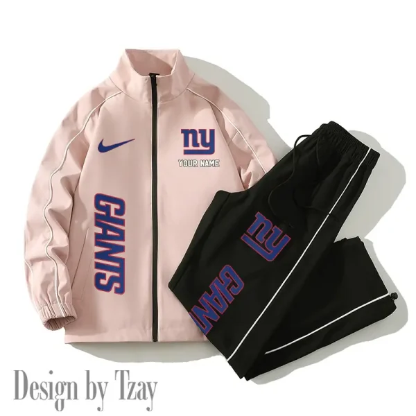 New York Giants Casual Trendy Running Jacket Couple Loose Jacket Pants SPTMTS2PS056 - Image 4