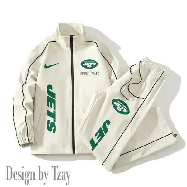 New York Jets Casual Trendy Running Jacket Couple Loose Jacket Pants SPTMTS2PS057 - Image 2