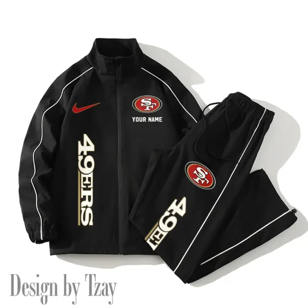San Francisco 49ers Casual Trendy Running Jacket Couple Loose Jacket Pants SPTMTS2PS060