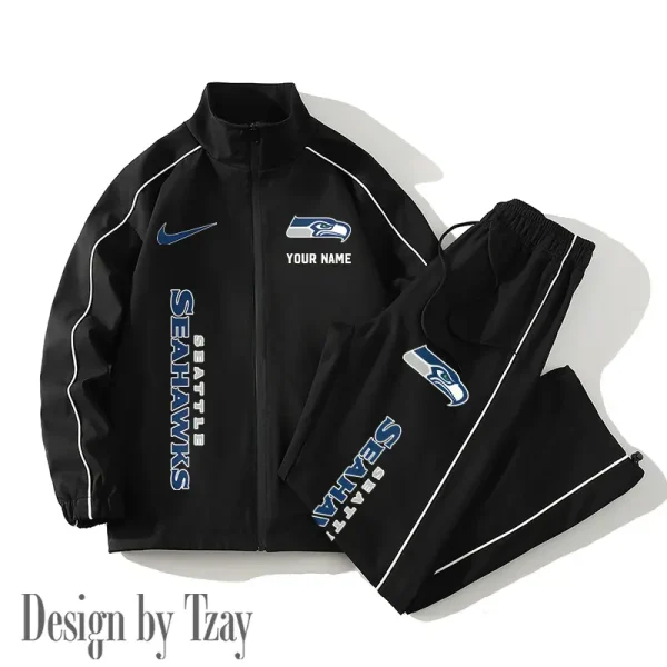Seattle Seahawks Casual Trendy Running Jacket Couple Loose Jacket Pants SPTMTS2PS061
