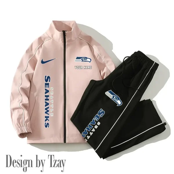 Seattle Seahawks Casual Trendy Running Jacket Couple Loose Jacket Pants SPTMTS2PS061 - Image 2