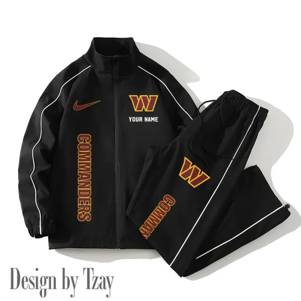 Washington Commanders Casual Trendy Running Jacket Couple Loose Jacket Pants SPTMTS2PS064 - Image 2