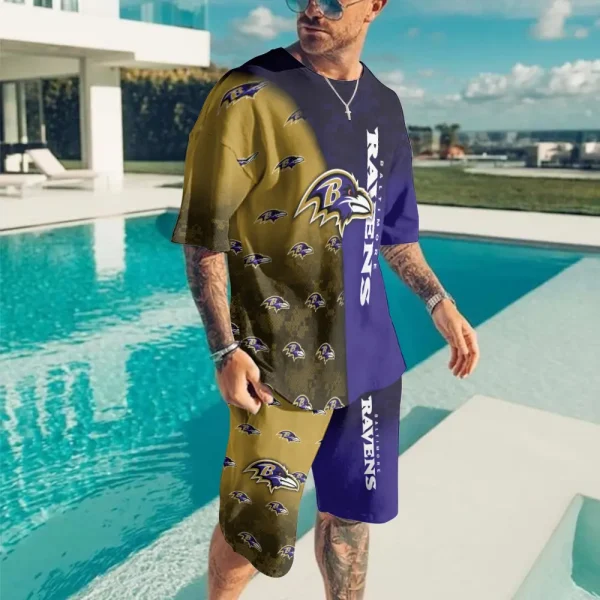 Baltimore Ravens Limited Edition Summer Collection T-shirt And Shorts Set AZTS1560