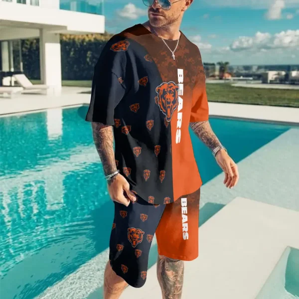 Chicago Bears Limited Edition Summer Collection T-shirt And Shorts Set AZTS1563