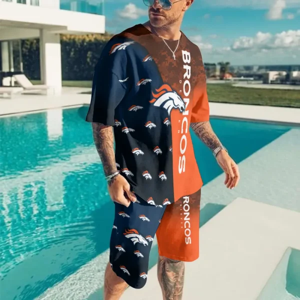 Denver Broncos Limited Edition Summer Collection T-shirt And Shorts Set AZTS1567