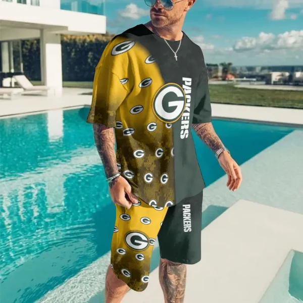 Green Bay Packers Limited Edition Summer Collection T-shirt And Shorts Set AZTS1569