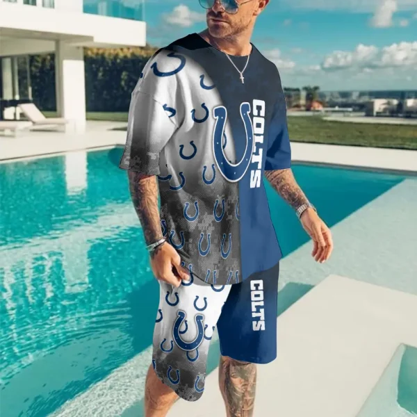 Indianapolis Colts Limited Edition Summer Collection T-shirt And Shorts Set AZTS1571