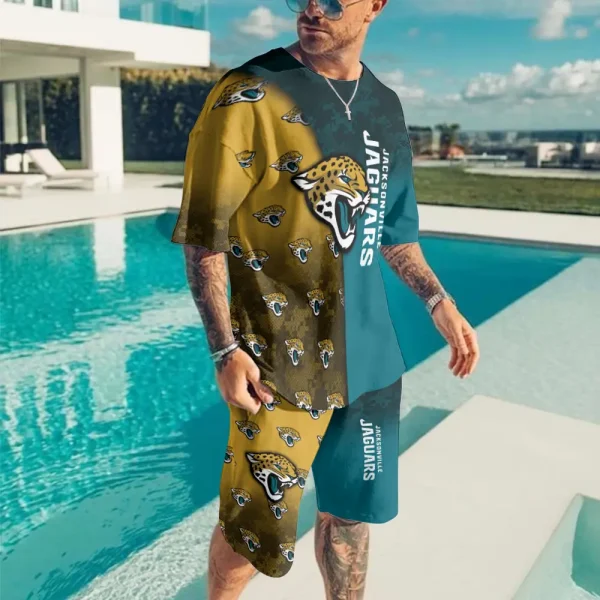 Jacksonville Jaguars Limited Edition Summer Collection T-shirt And Shorts Set AZTS1572