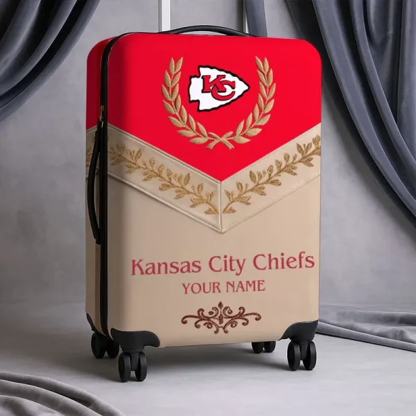 Kansas City Chiefs Football Team US New Suitcase Luggage Cover Custom Any Name Gifts For Fan SPTLUCO033