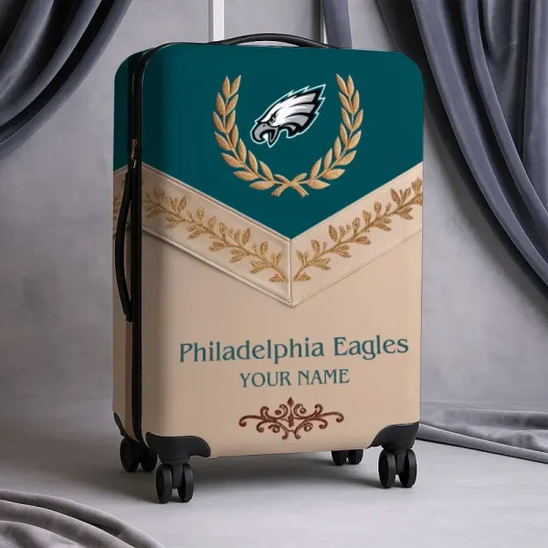 Philadelphia Eagles Football Team US New Suitcase Luggage Cover Custom Any Name Gifts For Fan SPTLUCO034