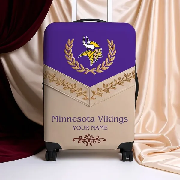Minnesota Vikings Football Team US New Suitcase Luggage Cover Custom Any Name Gifts For Fan SPTLUCO035 - Image 2
