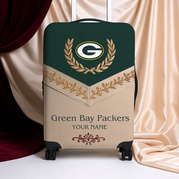 Green Bay Packers Football Team US New Suitcase Luggage Cover Custom Any Name Gifts For Fan SPTLUCO036