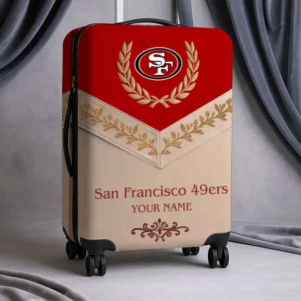 San Francisco 49ers Football Team US New Suitcase Luggage Cover Custom Any Name Gifts For Fan SPTLUCO038