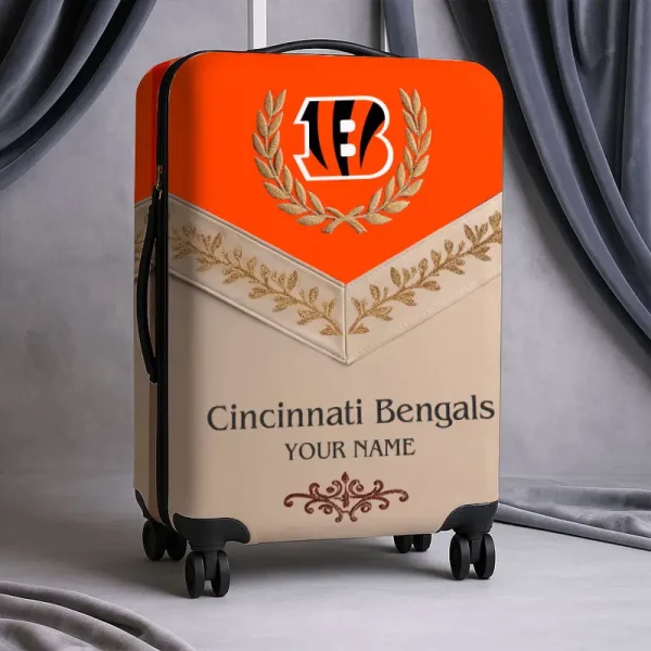 Cincinnati Bengals Football Team US New Suitcase Luggage Cover Custom Any Name Gifts For Fan SPTLUCO045