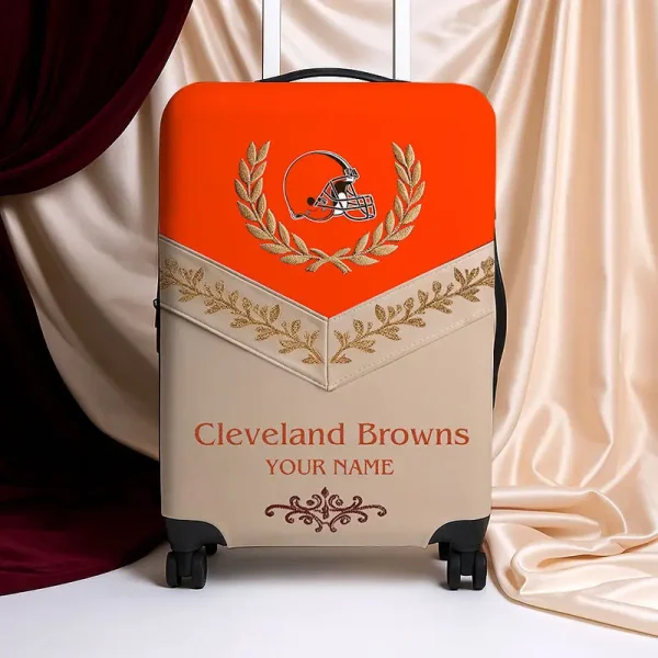 Cleveland Browns Football Team US New Suitcase Luggage Cover Custom Any Name Gifts For Fan SPTLUCO046 - Image 2