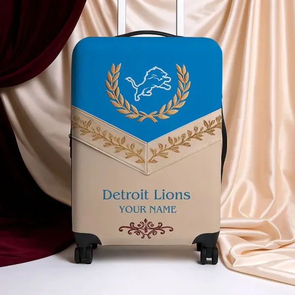 Detroit Lions Football Team US New Suitcase Luggage Cover Custom Any Name Gifts For Fan SPTLUCO049 - Image 2