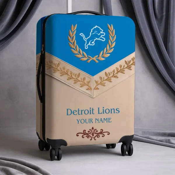 Detroit Lions Football Team US New Suitcase Luggage Cover Custom Any Name Gifts For Fan SPTLUCO049