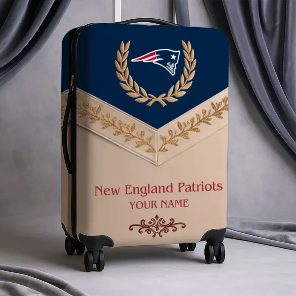 New England Patriots Football Team US New Suitcase Luggage Cover Custom Any Name Gifts For Fan SPTLUCO057