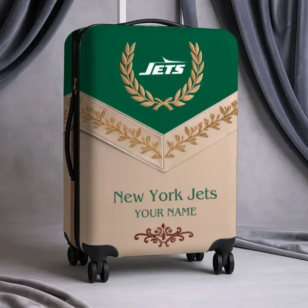 New York Jets Football Team US New Suitcase Luggage Cover Custom Any Name Gifts For Fan SPTLUCO060