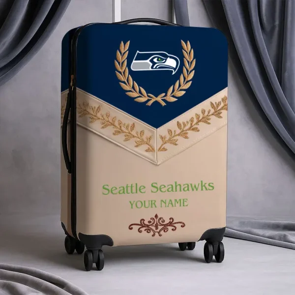 Seattle Seahawks Football Team US New Suitcase Luggage Cover Custom Any Name Gifts For Fan SPTLUCO061