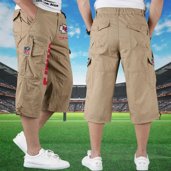 Kansas City Chiefs Football Team US Men Knee Length Shorts SPTMKLS007