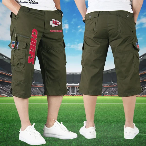 Kansas City Chiefs Football Team US Men Knee Length Shorts SPTMKLS007 - Image 2