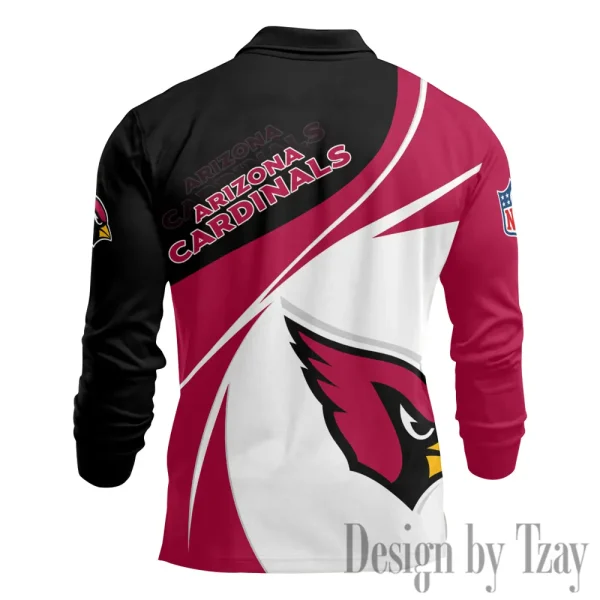 Arizona Cardinals Fashion Men's Business Long Sleeve T-Shirt SPTLSPS392 - Image 3