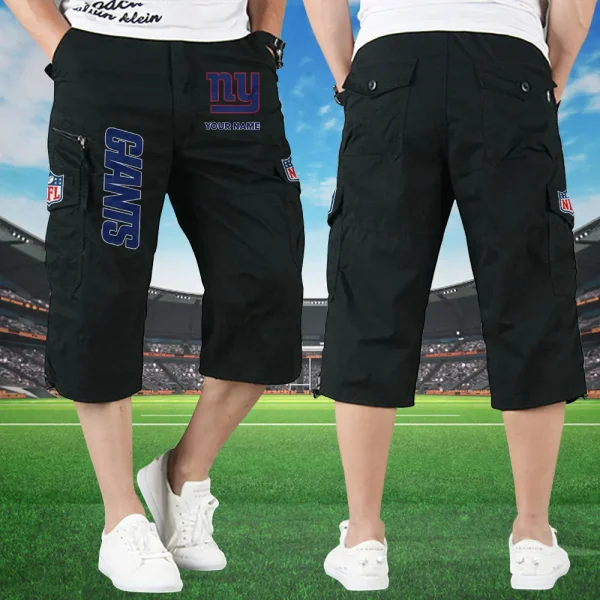 New York Giants Football Team US Men Knee Length Shorts SPTMKLS013 - Image 4