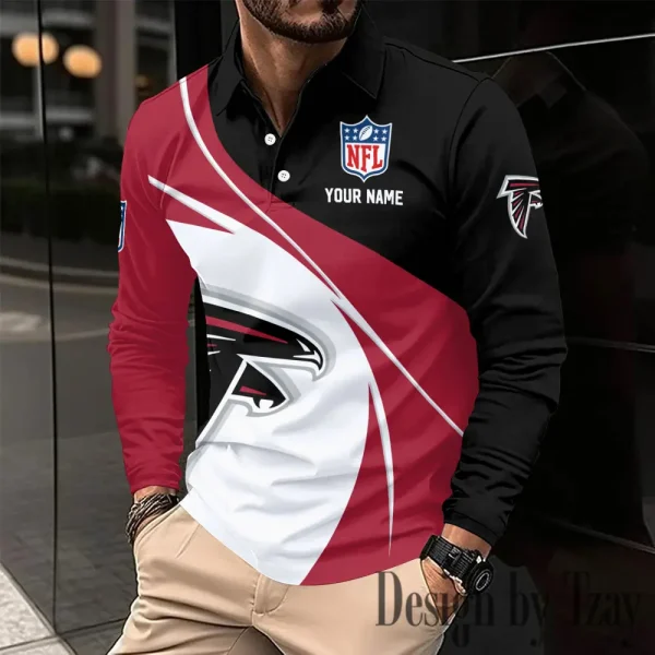 Atlanta Falcons Fashion Men's Business Long Sleeve T-Shirt SPTLSPS393