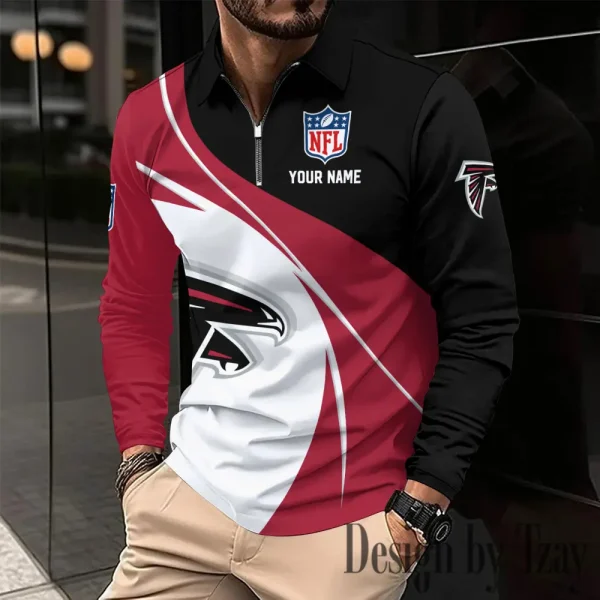 Atlanta Falcons Fashion Men's Business Long Sleeve T-Shirt SPTLSPS393 - Image 2