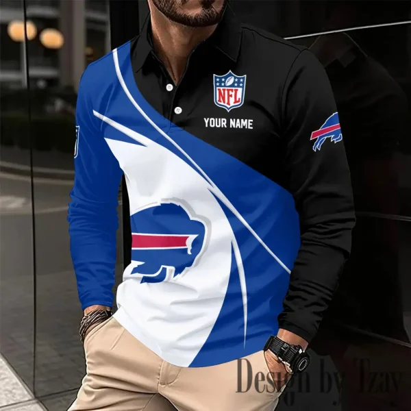 Buffalo Bills Fashion Men's Business Long Sleeve T-Shirt SPTLSPS395