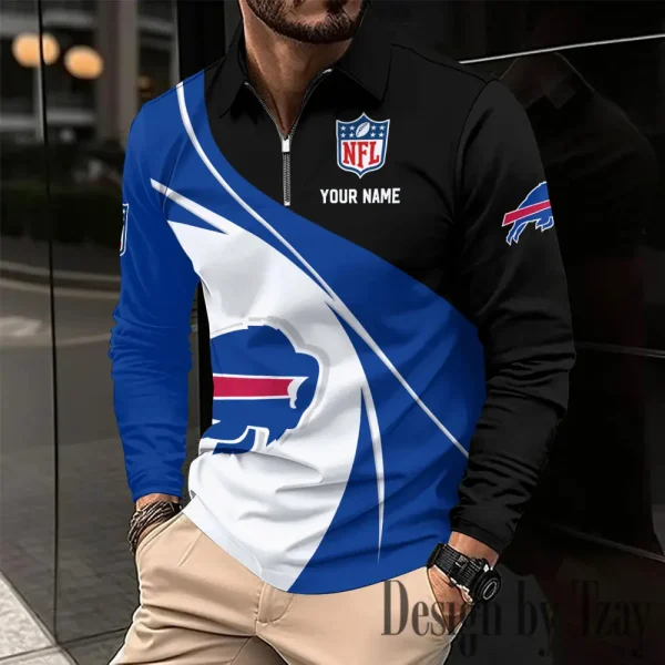 Buffalo Bills Fashion Men's Business Long Sleeve T-Shirt SPTLSPS395 - Image 2